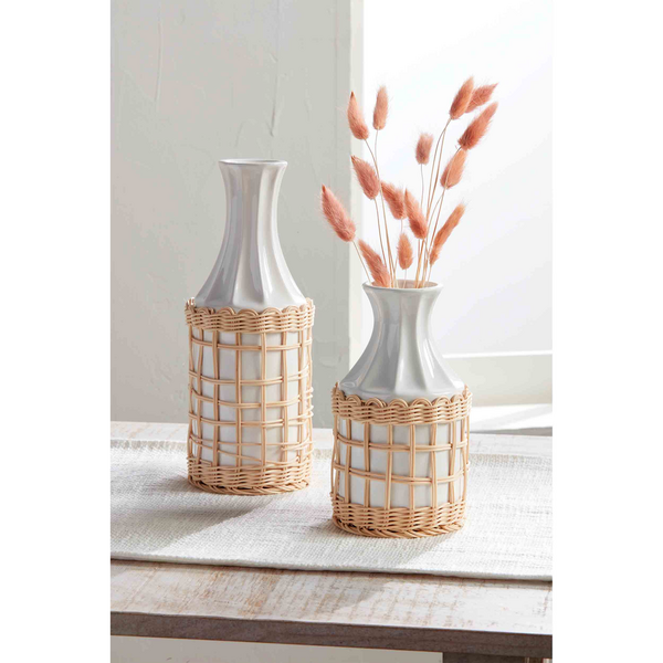 Mud Pie - Woven Wrapped Vase - Findlay Rowe Designs