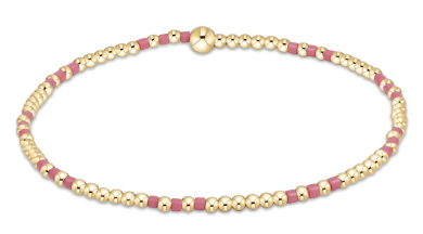 Enewton - Hope Joy Pattern 2mm Bead Bracelet - Bright Pink