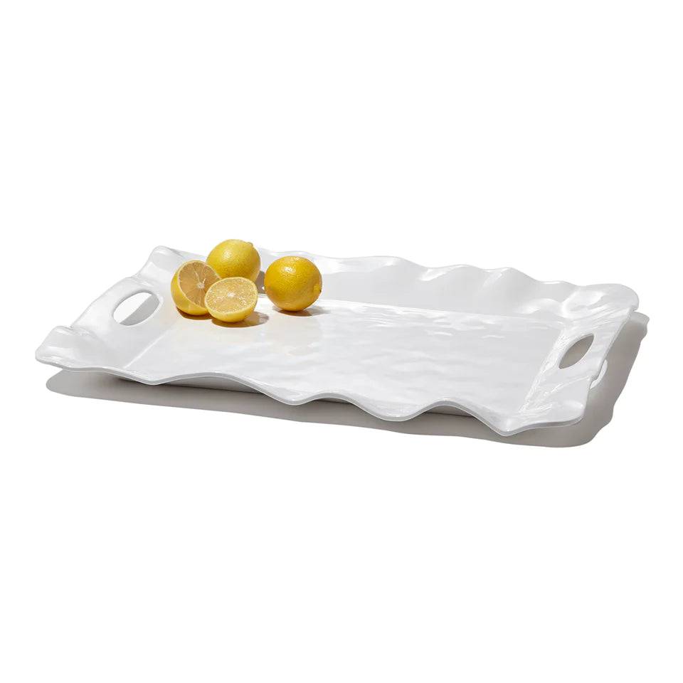 Beatriz Ball - VIDA Havana Rectangle Tray w/ Handles (White) - Findlay Rowe Designs