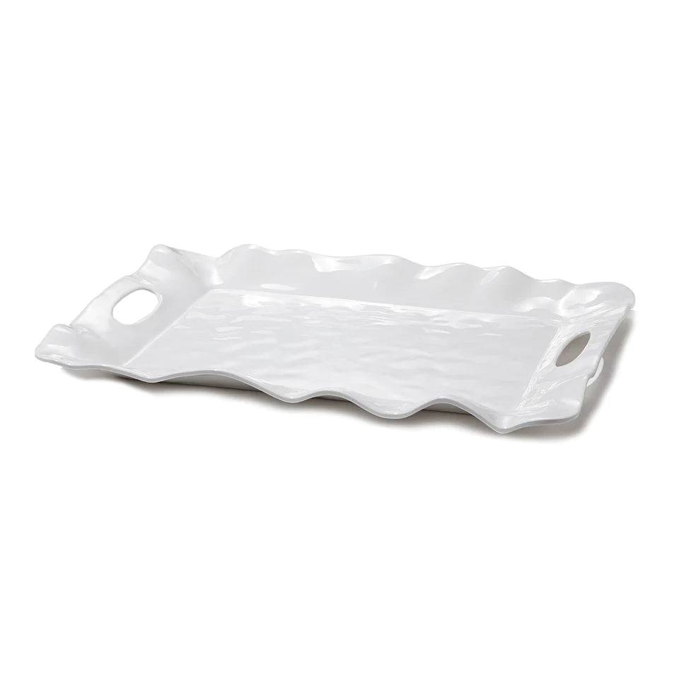 Beatriz Ball - VIDA Havana Rectangle Tray w/ Handles (White) - Findlay Rowe Designs