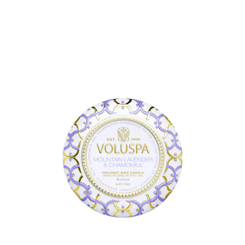 Voluspa - Mini Tin Candle - Mountain Lavender Chamomile