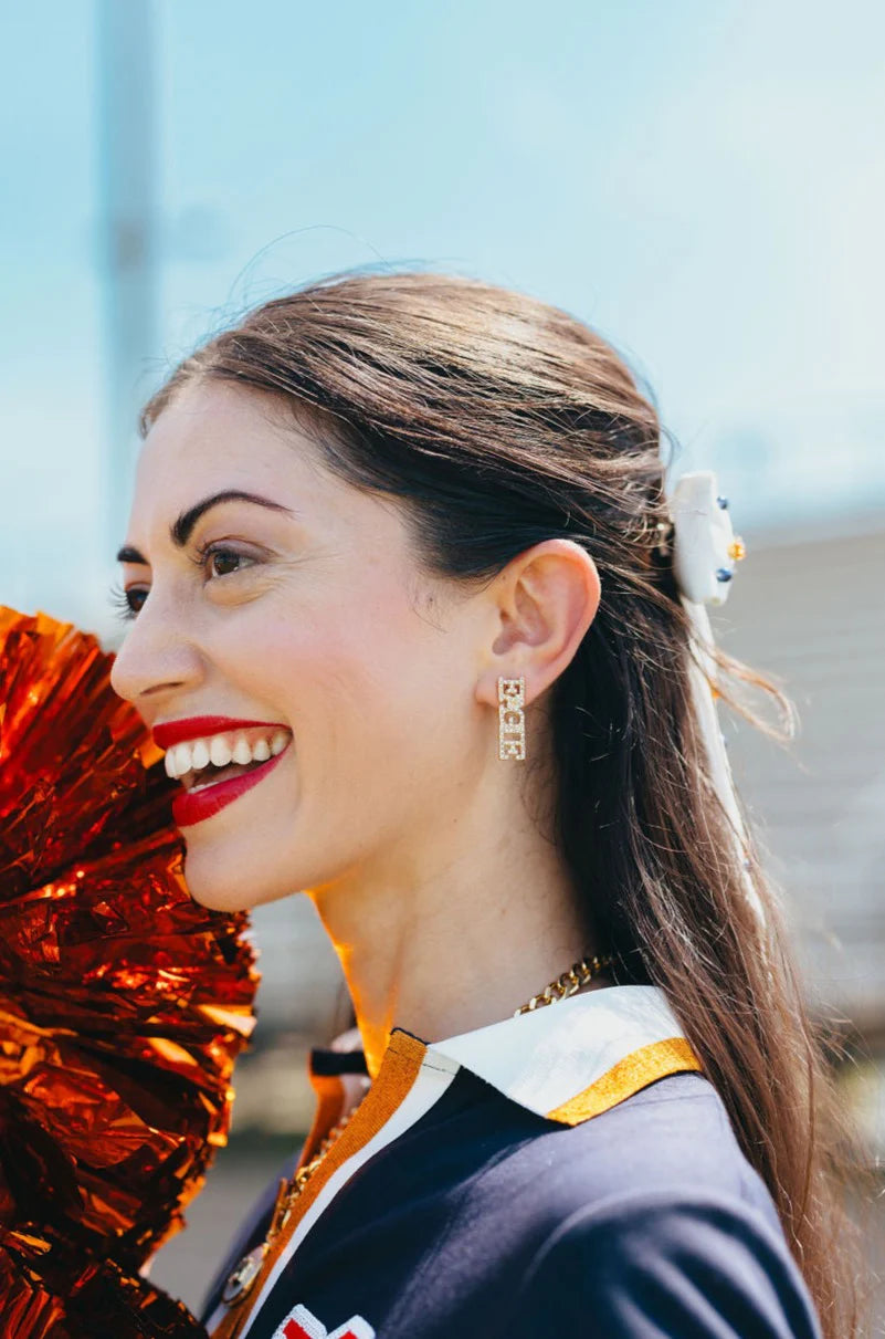 Earrings - Auburn Univ. WAR EAGLE Rhinestone - Findlay Rowe Designs