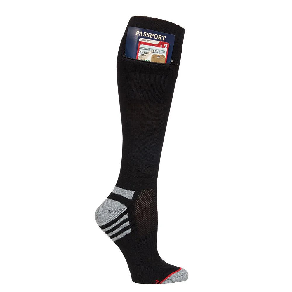 Pocket Socks - Men's Black Passport Security Sock