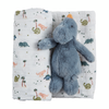 Mud Pie - Baby - Dino Swaddle And Rattle Set