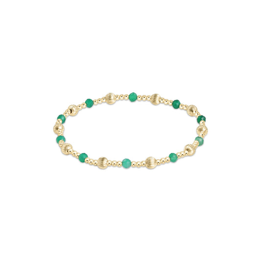 Enewton - Dignity Sincerity Pattern 4mm Bead Bracelet - Faceted Green Onyx