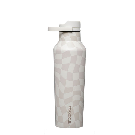 Corkcicle - Sport Canteen 20oz - Wavy Checkerboard - Neutrals