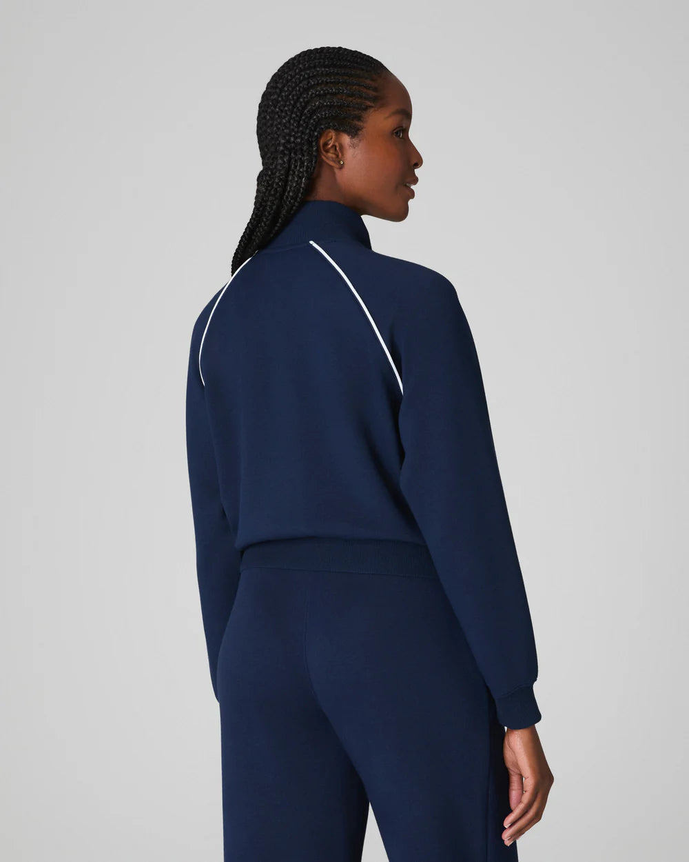 SPANX -  AirEssentials Pique Full Zip Track Jacket - Timeless Navy