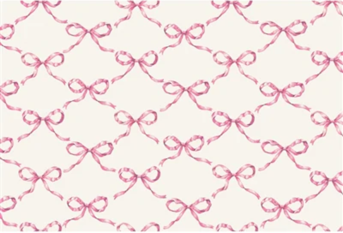 Hester & Cook - Placemat - Pink Bow Lattice - Findlay Rowe Designs