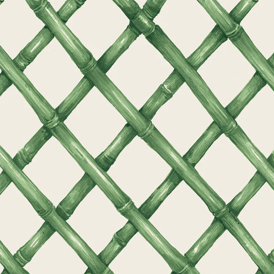 Hester & Cook - Cocktail Napkin - Green Lattice - Findlay Rowe Designs