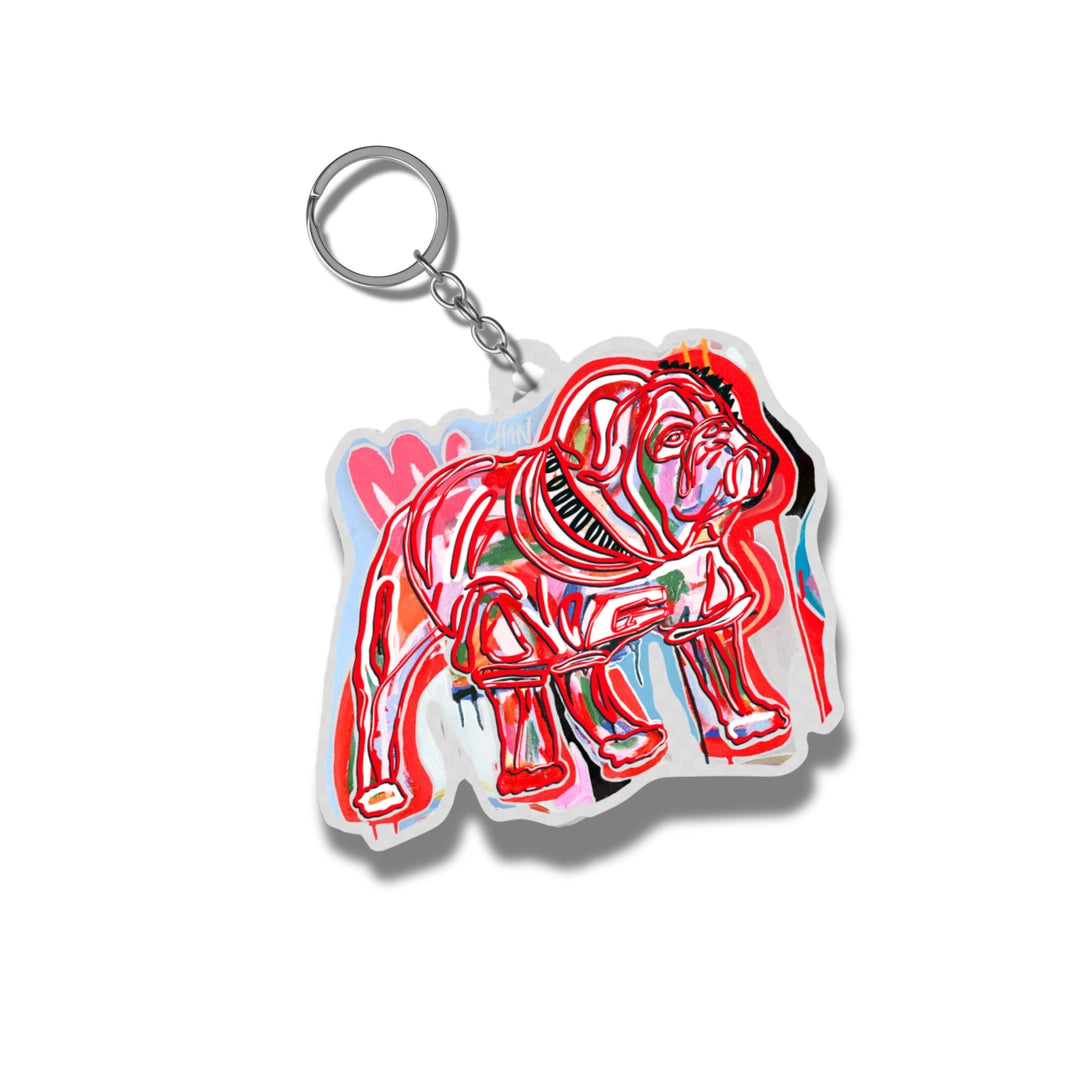 Chan Art - Abstract Dawg Keychain - Findlay Rowe Designs