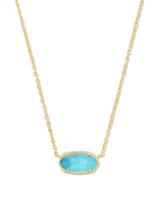 Kendra Scott - Elisa Short Pendant Necklace -  Turquoise Magnesite  f