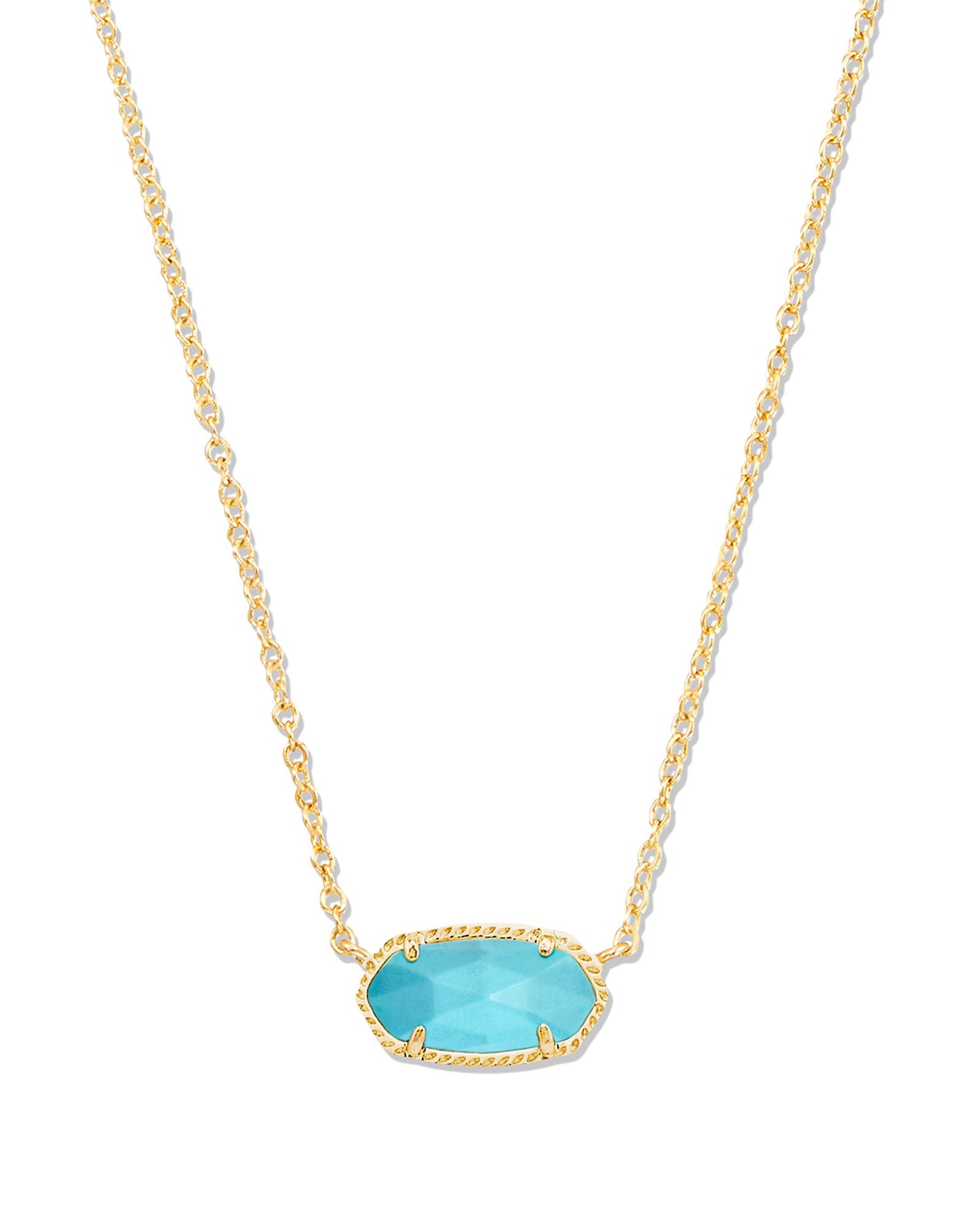 Kendra Scott - Elisa Short Pendant Necklace -  Turquoise Magnesite  f