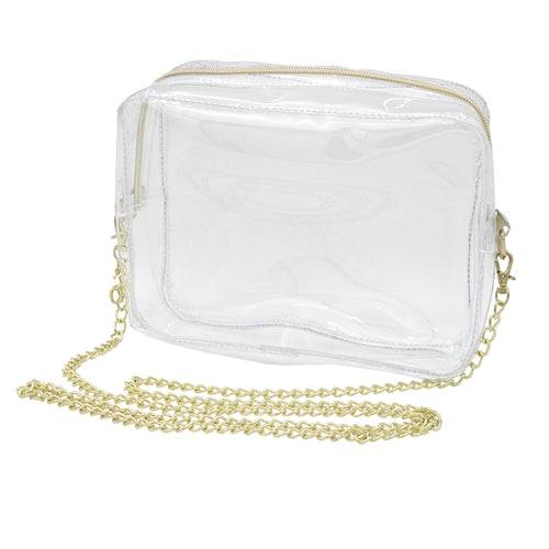 Camera Crossbody - Clear PVC with Gold Hardware - Findlay Rowe Designs