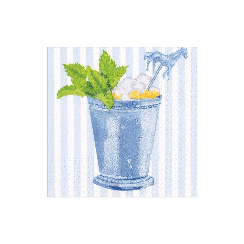 Caspari - Cocktail Napkins - Mint Julep - Blue - Findlay Rowe Designs