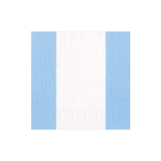 Caspari - Cocktail Napkins - Bandol Stripe - Light Blue - Findlay Rowe Designs