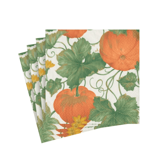 Caspari - Cocktail Napkins - Heirloom Pumpkins Ivory - Findlay Rowe Designs