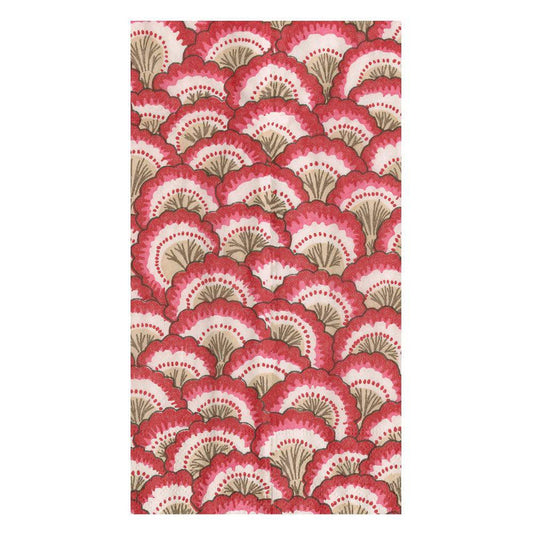 CASPARI - Pontchartrain Scallop Red Guest Towel Napkins - 15 Per Package - Findlay Rowe Designs