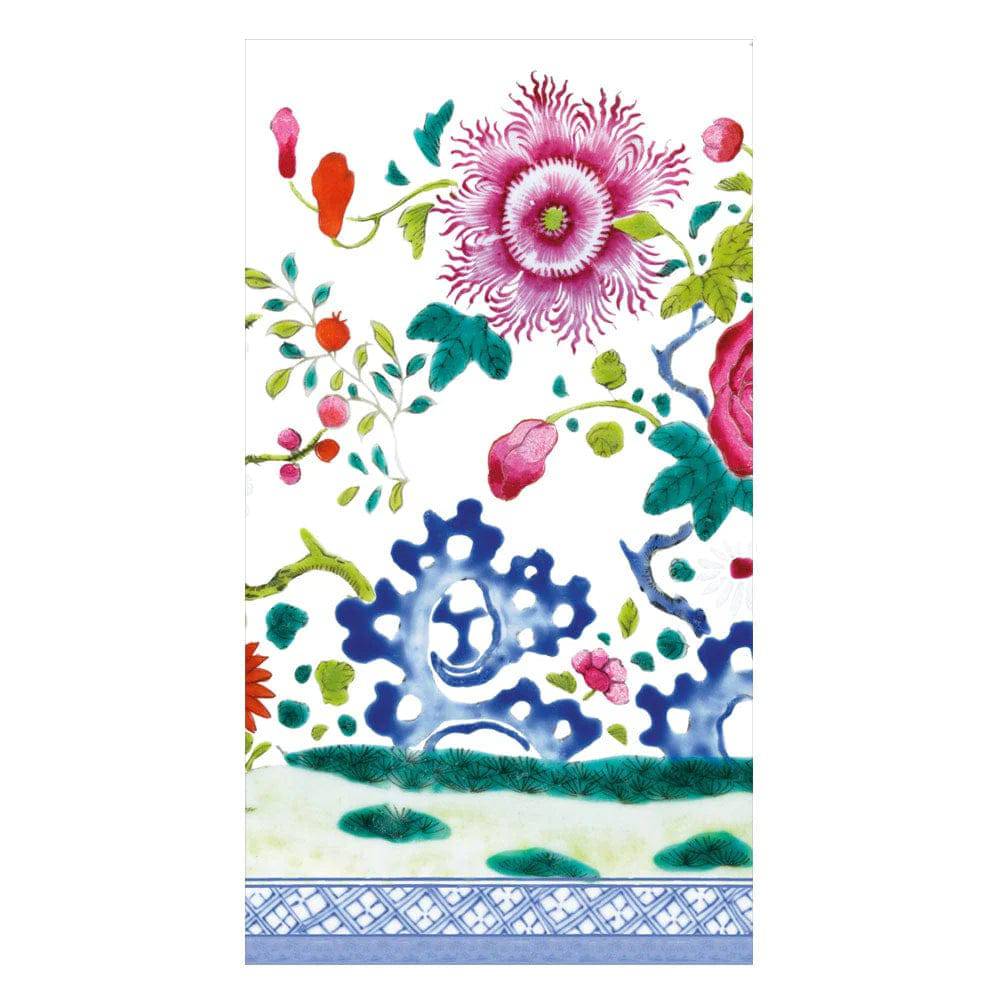 Caspari - Guest Towel Napkins - Floral Porcelain - Findlay Rowe Designs