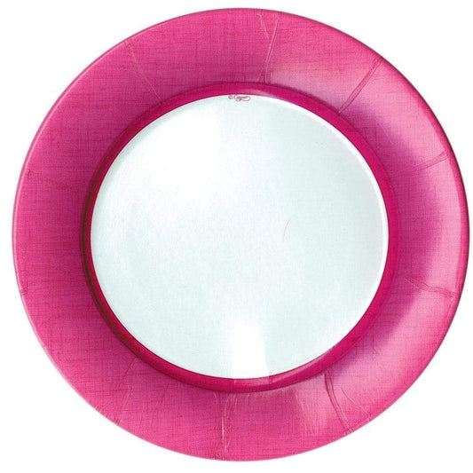 Caspari - Dinner Plate - Linen Border Fuchsia - Findlay Rowe Designs