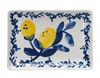 Appetizer Plate - Lemon Blue and White