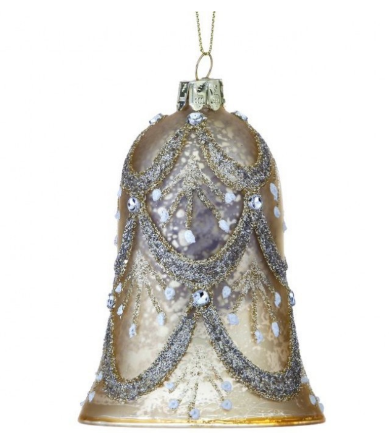 Ornament - Vintage Glass Bell - Antique Gold - Findlay Rowe Designs