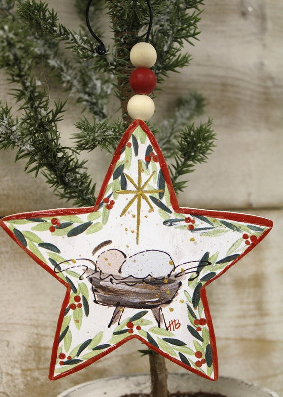 Ornament - Wood Star Manger - Findlay Rowe Designs