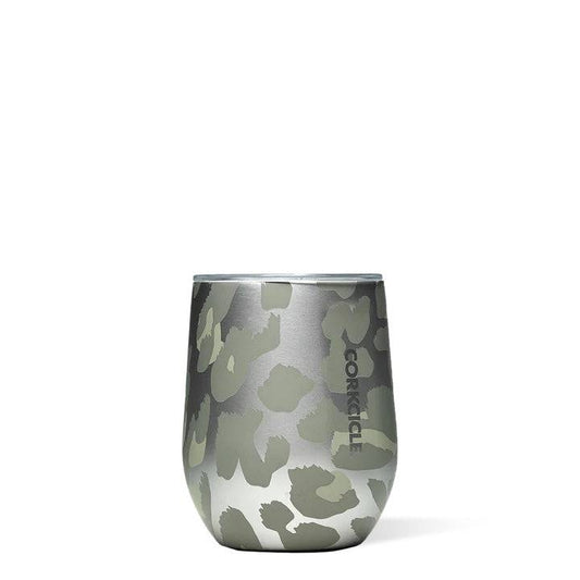 Corkcicle - 12oz Stemless - Exotic Snow Leopard - Findlay Rowe Designs