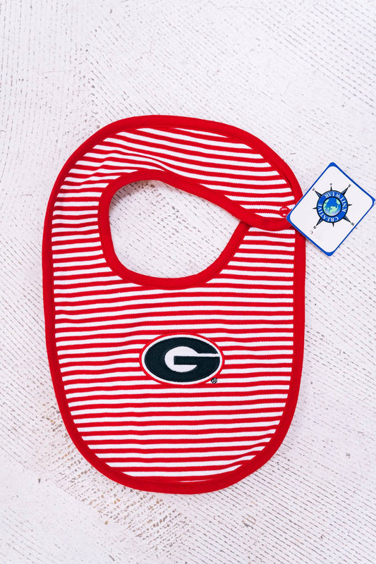 University of Georgia STRIPED BIB (RED/WHITE) - Findlay Rowe Designs