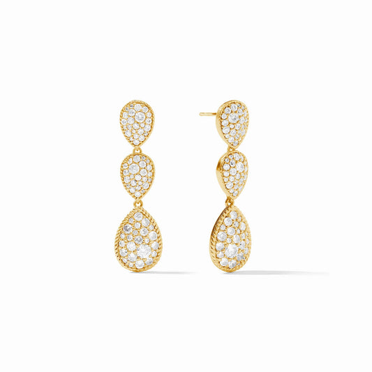 Julie Vos - Luna Teardrop Tier Earring - Cubic Zirconia