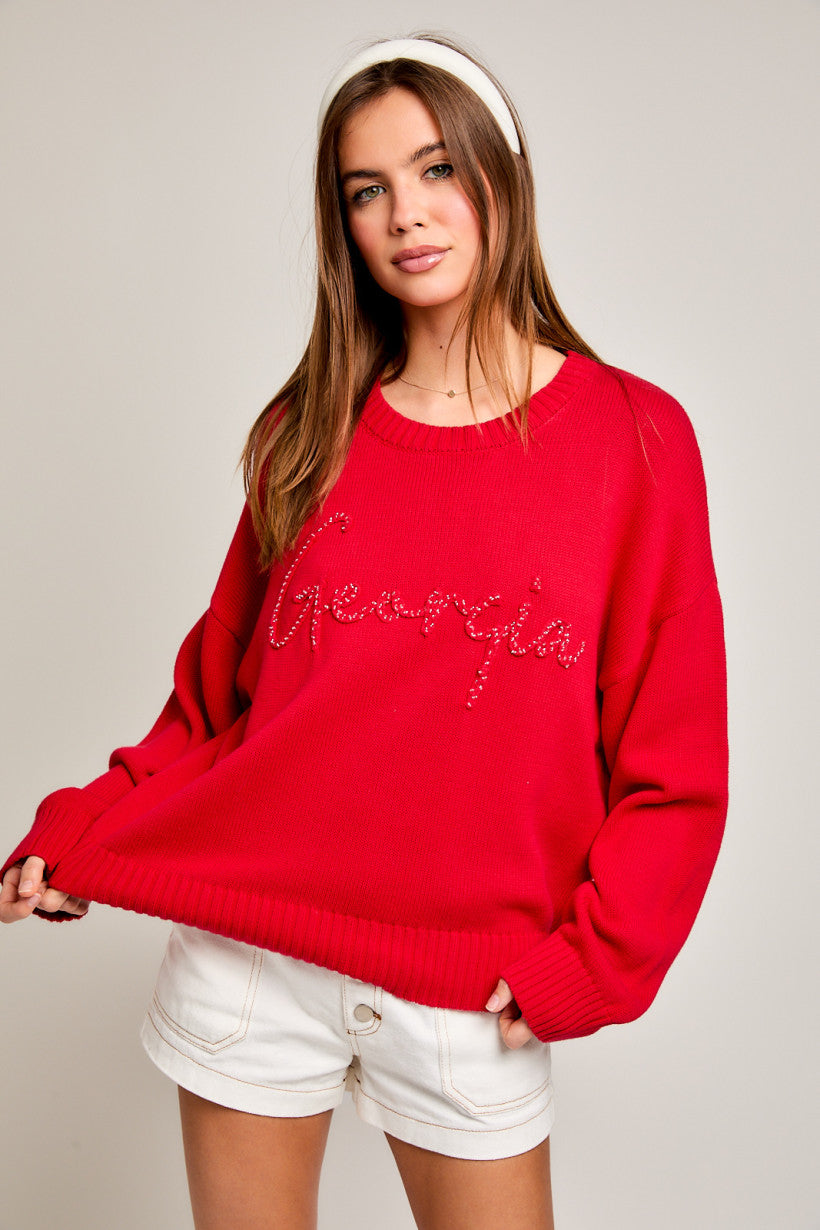 Top - Boxy Sweater - Georgia Sparkle