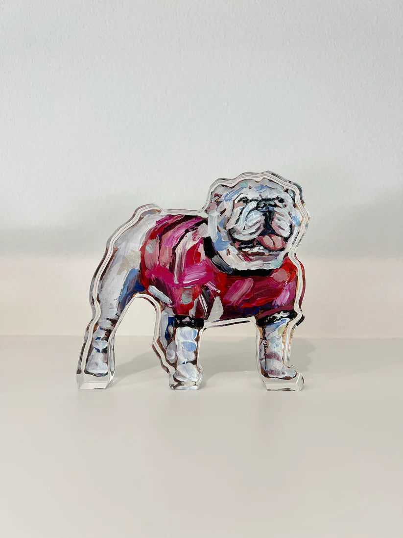 Chelsea McShane - acrylic block - Bulldog Red Shirt - Findlay Rowe Designs