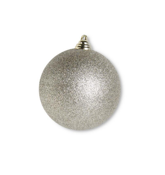 Ornament - 4.5in Champagne Glittered - Findlay Rowe Designs