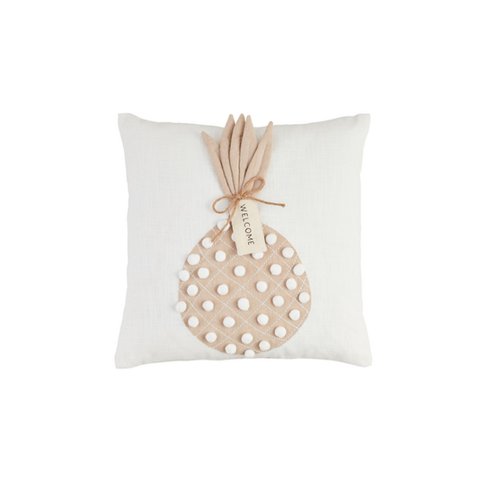 Mud Pie - Pillow - Pineapple with Poms