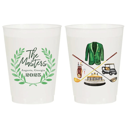 The Masters - Frosted Party Cups - 2025 Collage Golf