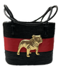 Lisi Lerch - Bucket Bag - Black Red Ribbon Gold Bulldog