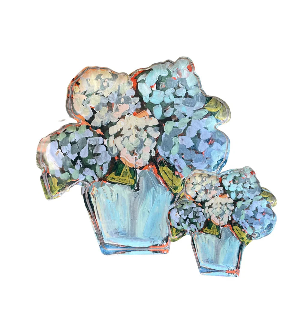 Lauren Dunn - Acrylic Art - Hydrangea - Blue - Findlay Rowe Designs