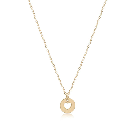 Enewton -  Necklace - 16in Love Small Gold Disc