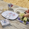 Mariposa - Beaded Napkin Box Set - Flags and Hydrangeas with Tote