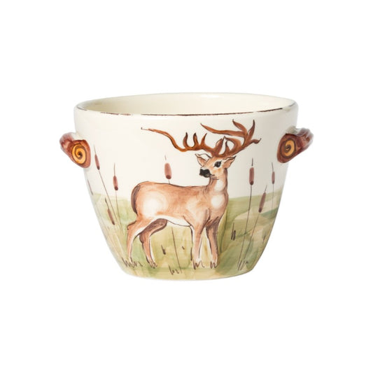 VIetri - Wildlife Deer Handled Deep Serving Bowl - Findlay Rowe Designs