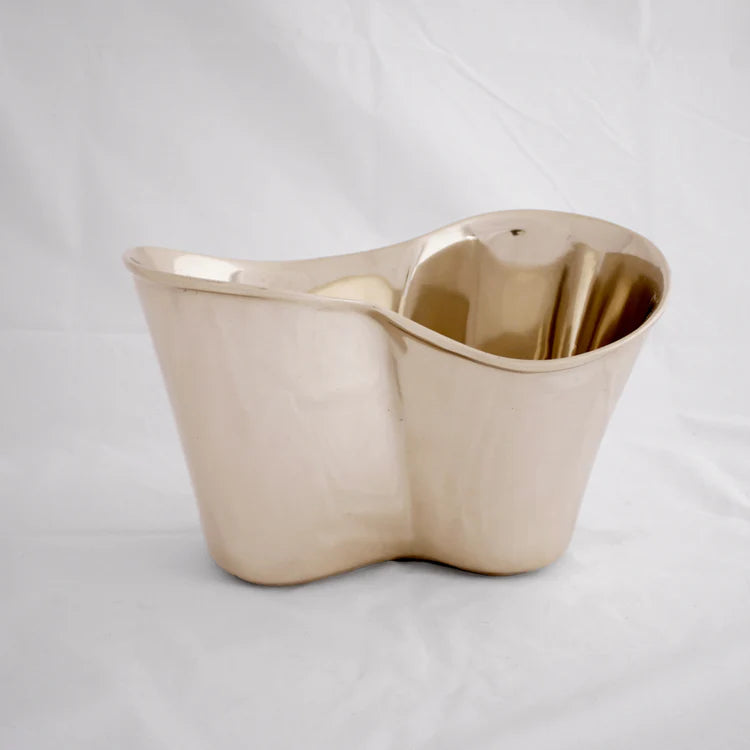 Beatriz Ball - Sierra Modern Double Ice Bucket (Gold) - Findlay Rowe Designs