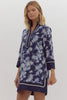 Dress - Navy Floral Mini - Findlay Rowe Designs