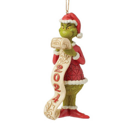 Ornament - Grinch Dated Naughty Nice List - Findlay Rowe Designs