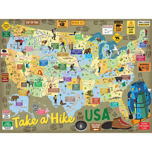 Puzzle - Take a Hike! USA - 500 piece