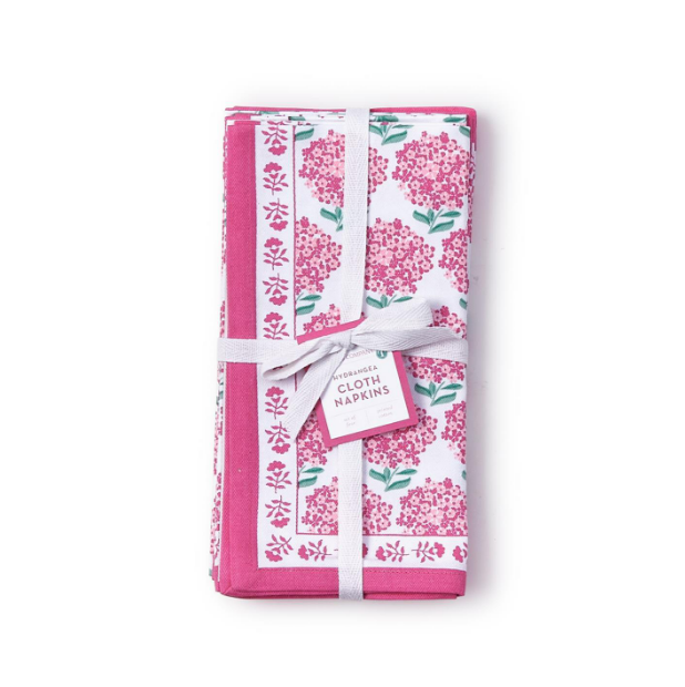 Napkins - Pink Hydrangea Cloth - Set of 4 - Findlay Rowe Designs