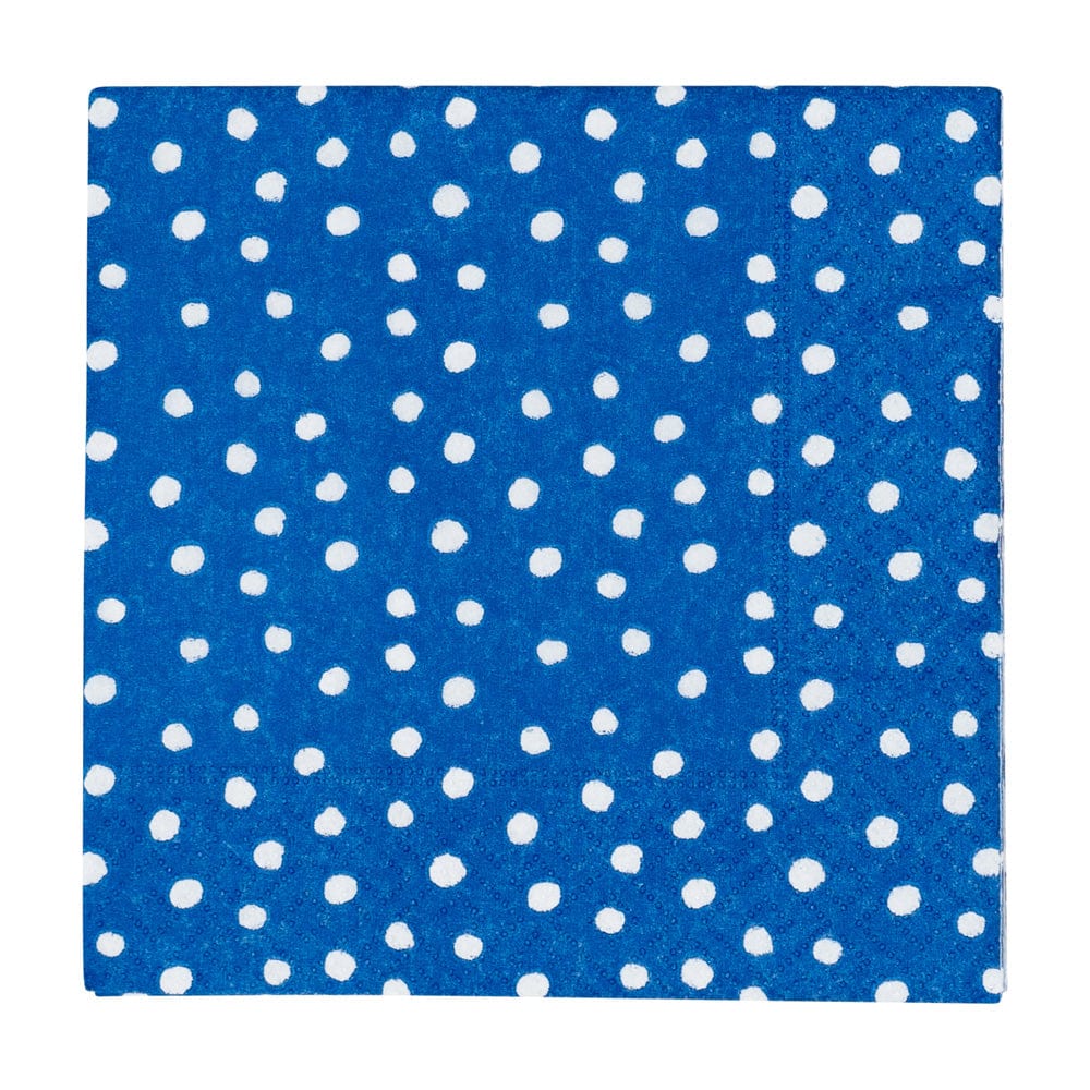 Caspari - Cocktail Napkins - Small Dots Royal Blue