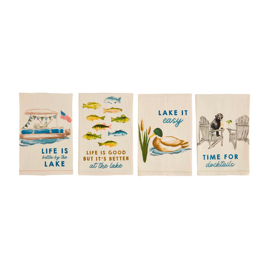 Mud Pie - Towel - Lake Watercolor