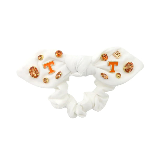 Bow Scrunchie - University Of Tennessee White - Findlay Rowe Designs