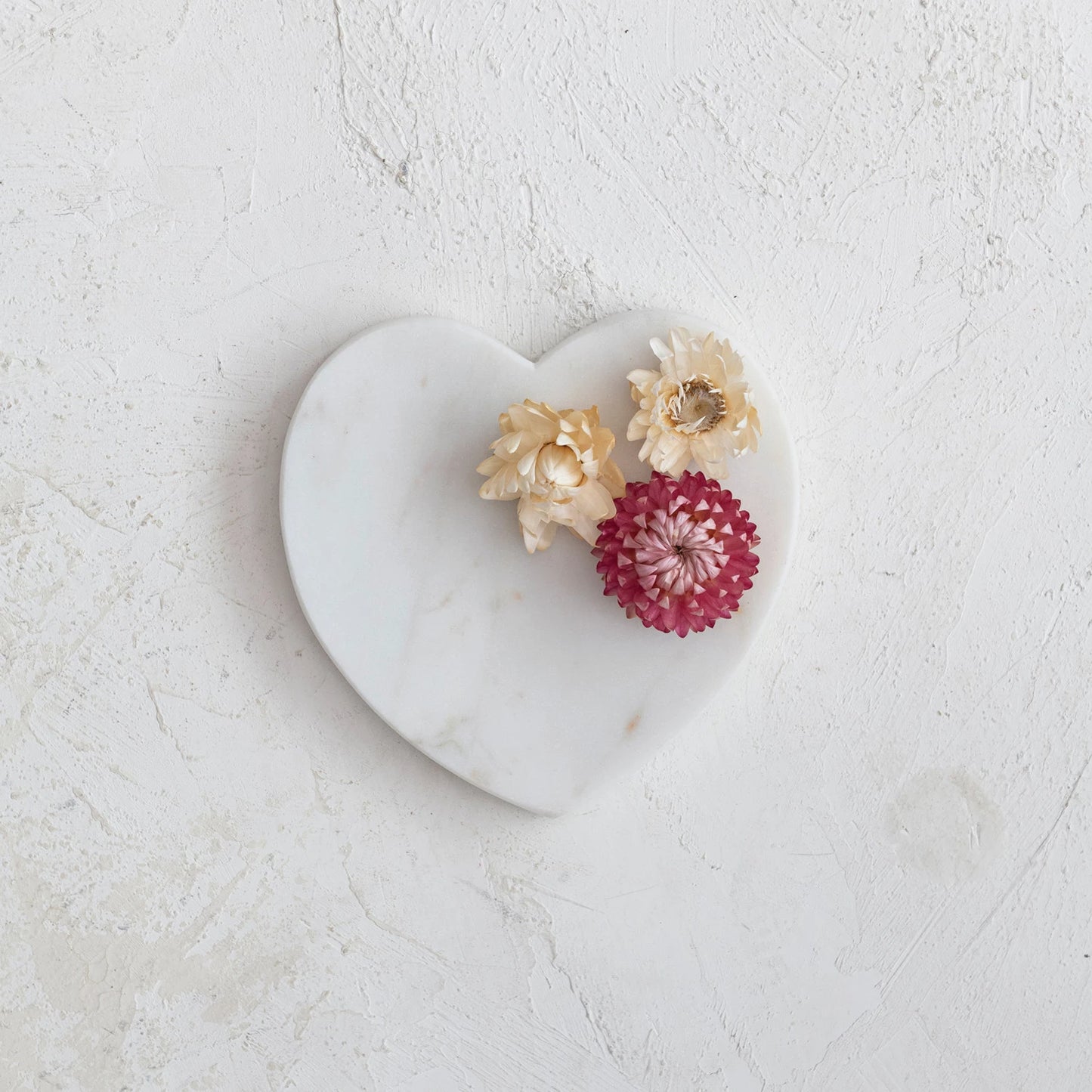 Marble Heart Shaped Dish - White - Findlay Rowe Designs