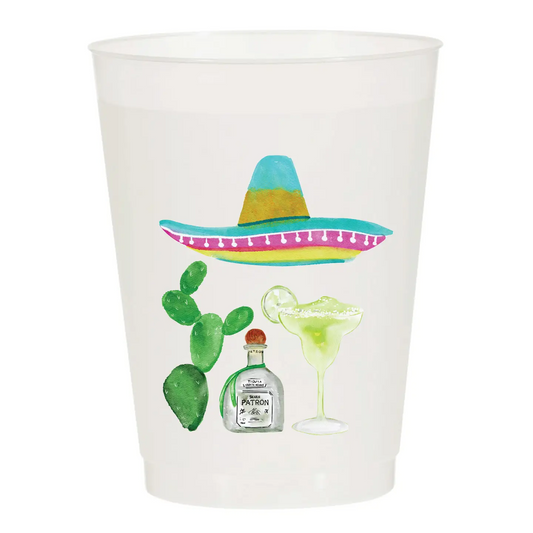 Frosted Party Cups - Fiesta Margarita - Set 10