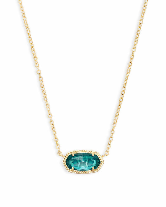 Kendra Scott - Elisa Gold Pendant Necklace in London Blue Glass - Findlay Rowe Designs